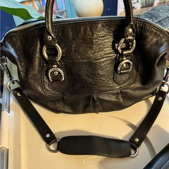 Coach Black Leather Ashley Satchel and Black Leather Wallet Set - Picture 5 of 10